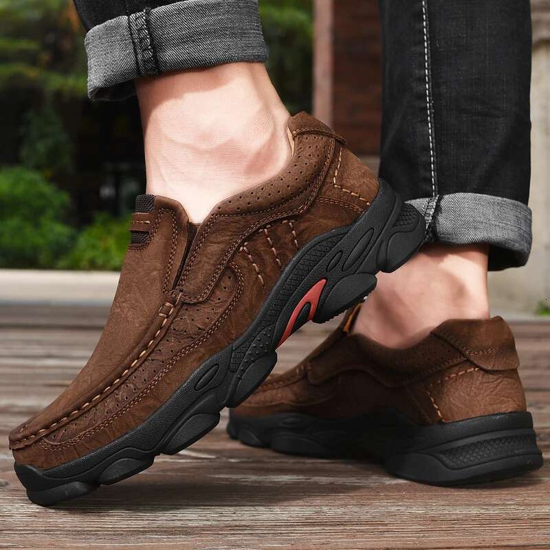 Ddmyoutdoor China Domestic Genuine Leather Men S Sneakers Autumn Slip On Casual Loafers New Moccasin Elegant Dress Male Shoe Fashion Footwear Shoes Fo