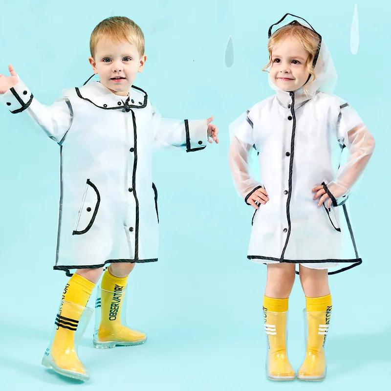 Child Boys Girls Rainboots Kids Transparent Waterproof Rain Shoes Students Child Baby Toddler Rain Boots Non-slip Size 24-32 250106