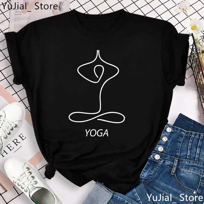 Watercolor Breathing Chakra Symbol Yoga Printed T-shirt Female Bird Om Aum Jade Buddha Meditation Tie Model T-shirt Womens T-shirt Top M250108