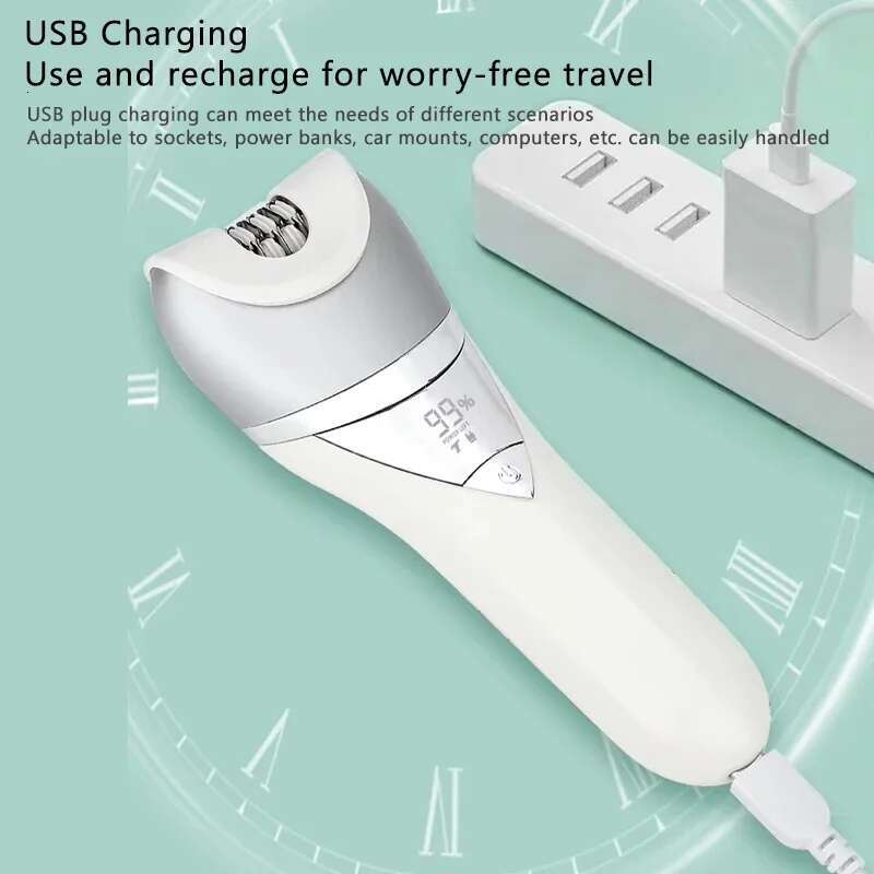 Electric Razor 7 in 1 Painless Wet & Dry Women Shaver for Arm, Underarm, Bikini, Legs, Replaceable Heads, USB Charging