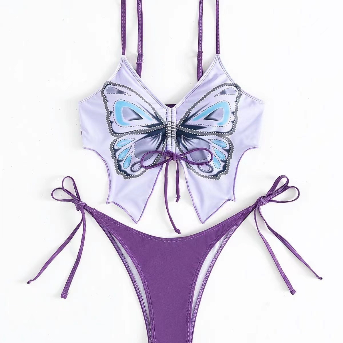 2025 new bow style split bikini sexy swimsuit designer trendy beach swimsuit
