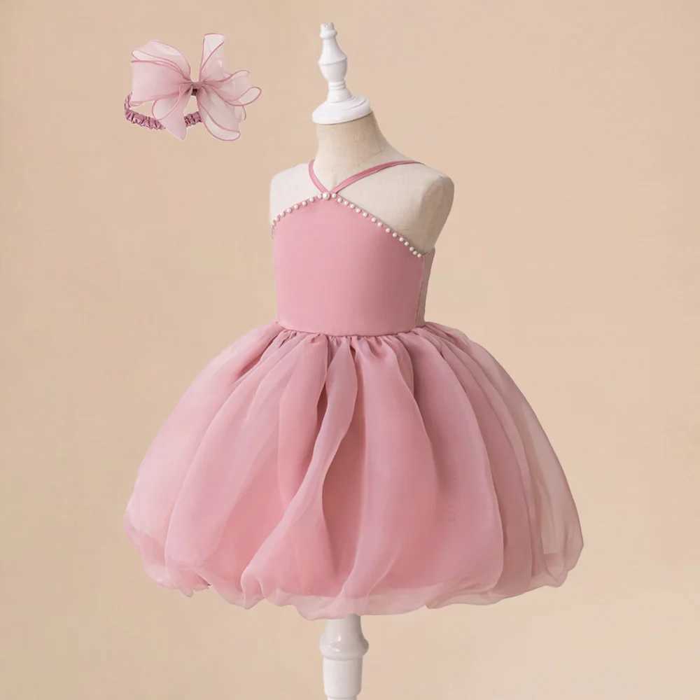 Formal Ceremony Princess Dress For Girl Children Costume Beading Par Birthday Dresses Elegant Girls Clothes Wedding Gown 3-8YXJ250108