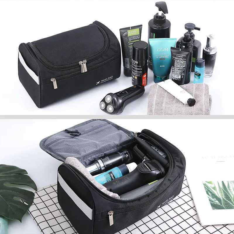 FUDEAM Polyester Mens Business Portable Storage Bag Toilet Organizer Womens Travel Cosmetics Bag Hanging Waterproof Washing Bag W250109