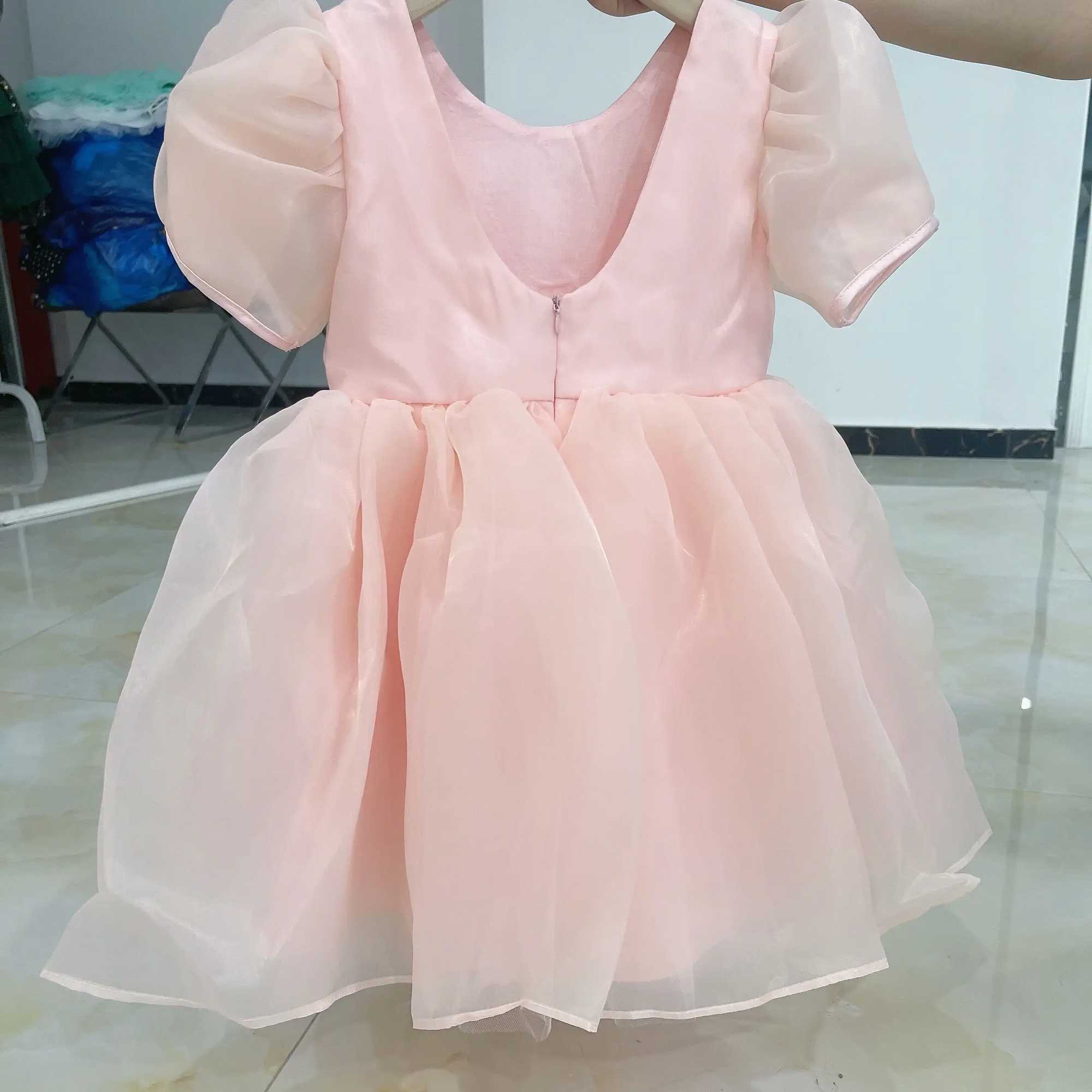 Flower Girl Dresses For Weddings Cute Girl Birthday Par Princess Dress Easter Backless Tulle Tutu Vestidos Evening Par ClothXJ250108