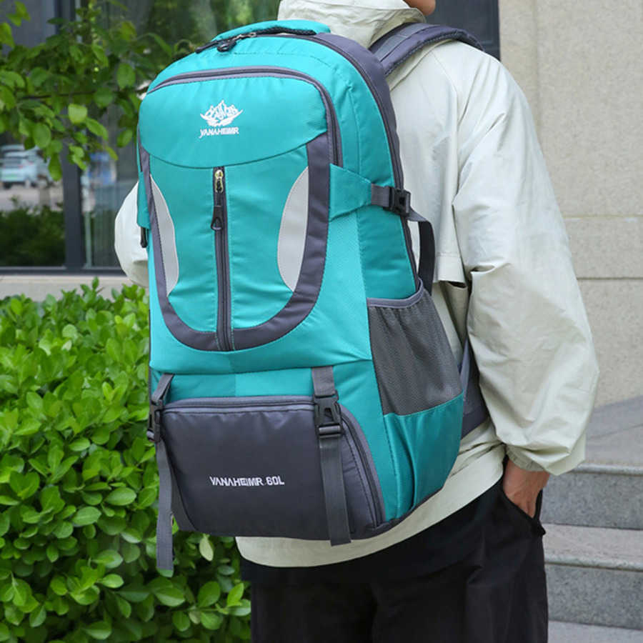 60l Large Capacity Multifunctional Sports And Fitness Bag Outdoor Travel Bag Daypack Waterproof Hiking And Tourism Luggage Bag 240920