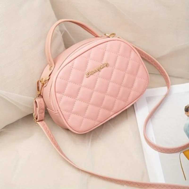 #1026Lingge shell bag simple embroidered shoulder bag handbag cute and fiable womens small shoulder bagXJ250108