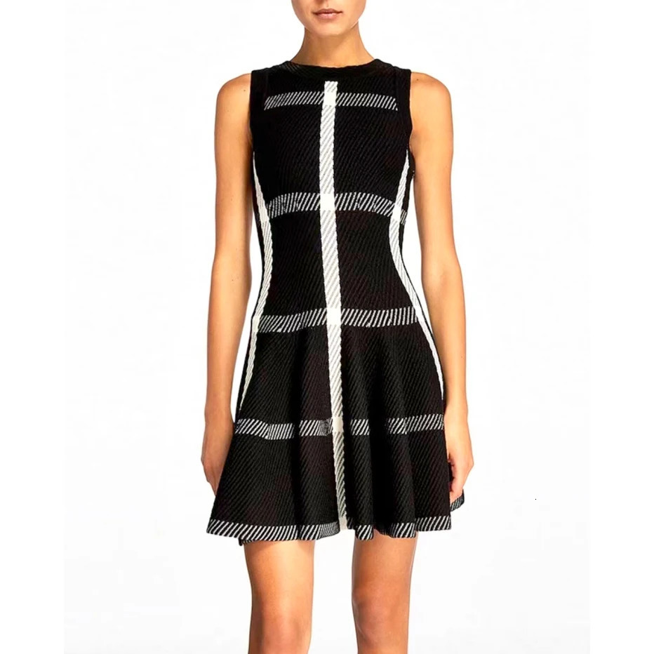 Summer In y n Knit Black Dress For Women Sleeveless Vestidos Evening Party Birthday Short Skirt Clothes 250109