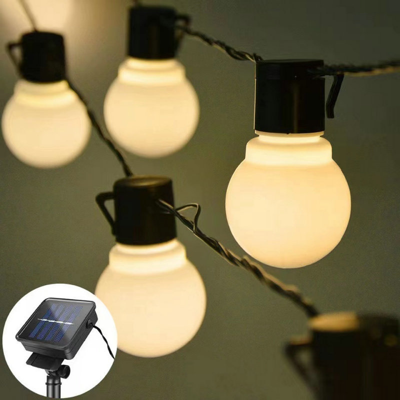 Outdoor light string LED large ball lantern string camping atmosphere light string stall light G50 ball bubble curtain waterproof lantern
