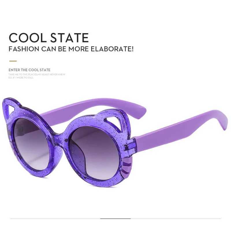 2024 Sumer New Childrens Cat Sunglasses Baby Sunglasses Anti UV Glasses Cute Girls Fashion Sunglasses W250109