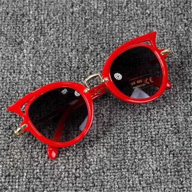 Beaueye 2023 Childrens Sunglasses Girl Brand Cat Eye Childrens Glasses Boys UV400 Lens Baby Sunglasses Cute Glasses Sunshade Glasses W250109