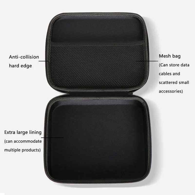 Multi size EVA hard storage box travel zipper bag shockproof outdoor tool bag headphone storage box accessories makeup bag W250109