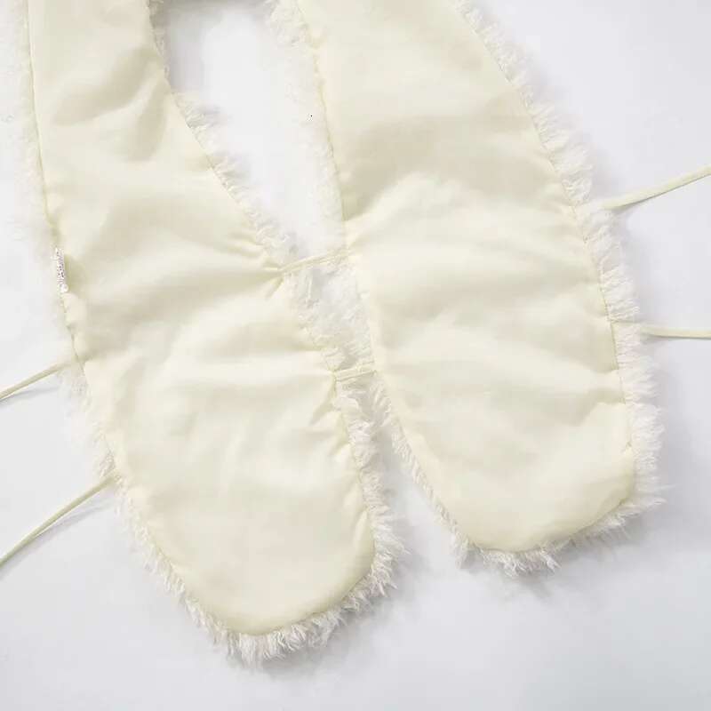 Fluffy Faux Fur Halter Vests Women Solid Deep V-Neck Backless Bandage Sleeveless Jackets Top Winter Wamr Outerwear Coat