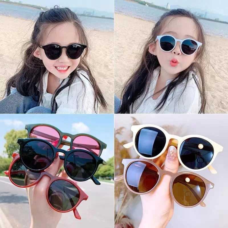 New hot selling cute sweet sunglasses childrens sunglasses retro trend baby sunglasses Korean boys and girls sunglasses UV400 W250109