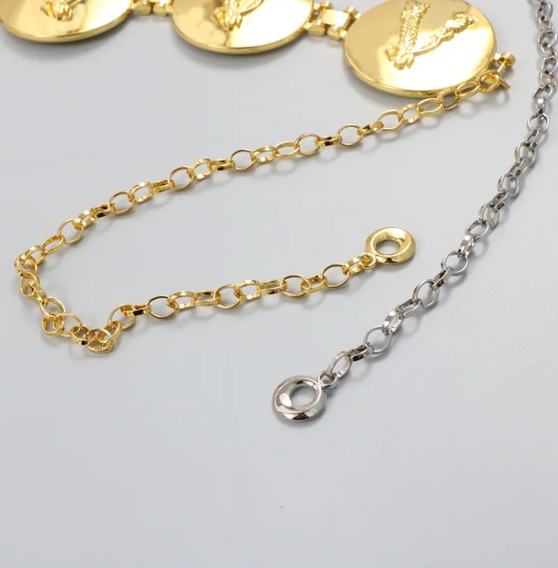 Gold Silver Alphabet Belt Dress Long Waist Chain er Belt Womens Fashion Accessories 250107