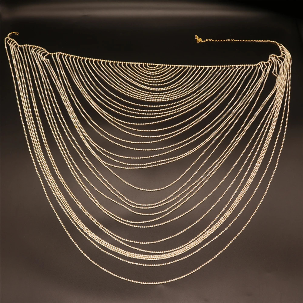 Fashion Tassel Crystal Waistchain Jewelry Exquisite Shining Nightclub Rhinestone Waistchain Jewelry Body Accessories 250107
