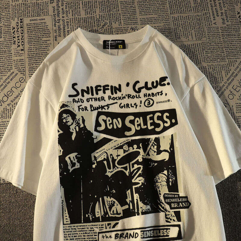 Summer pure cotton American retro short sleeve T_yy