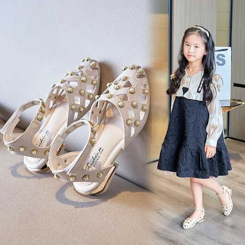 Girls Sandals Kid Shoe for Girls Summer Princess Shoes Soft Soled Children Casual Pearl Shoes Women Sandals Womens Sandals W250108