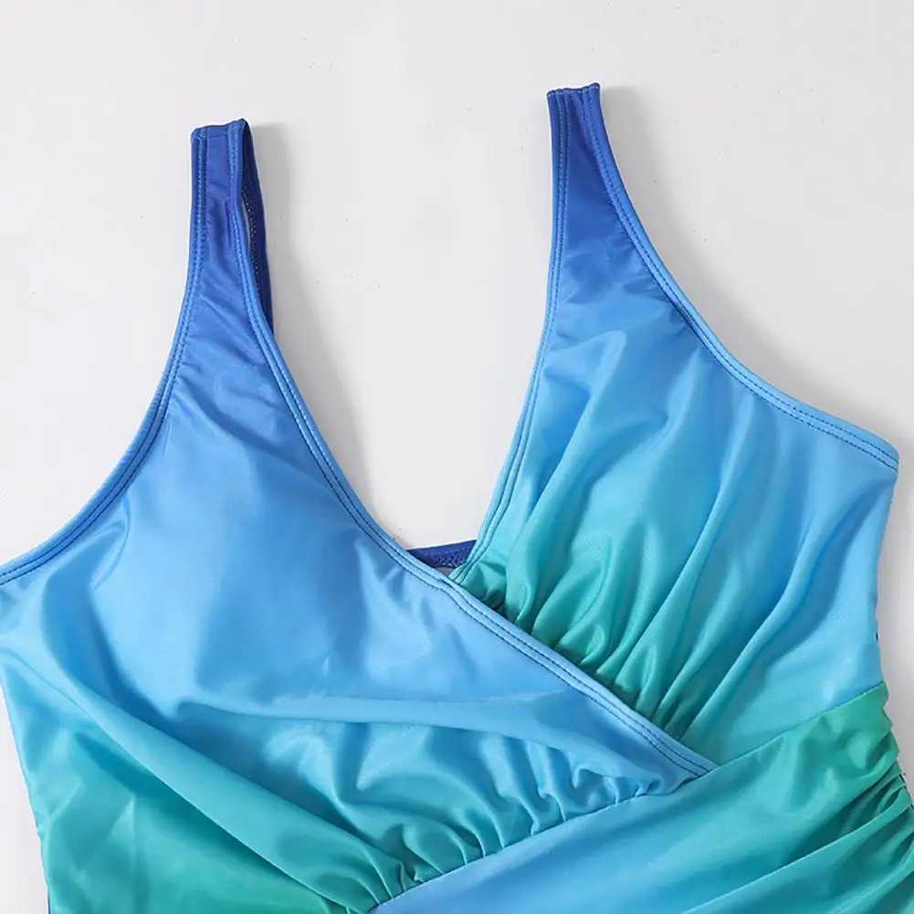 Sexy Women Swimsuit Gradient Solid Color Slim Fit Summer Lady Monokini Swimsuit one piece Beachwear XJ240108