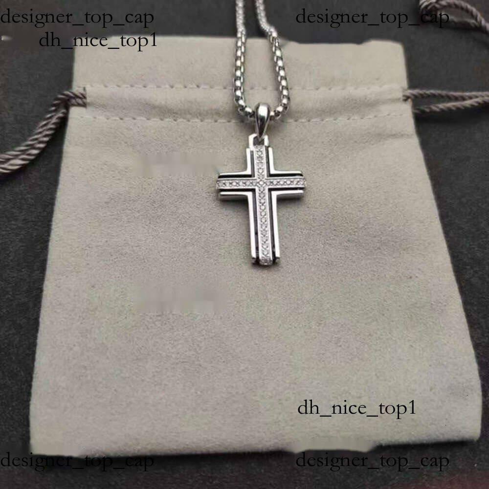2025 david yerman Necklace for men cross pendant david truman necklace Jewlery silver Retro Vintage designer Jewelry mens necklaces chain party birthday Gift 7ec