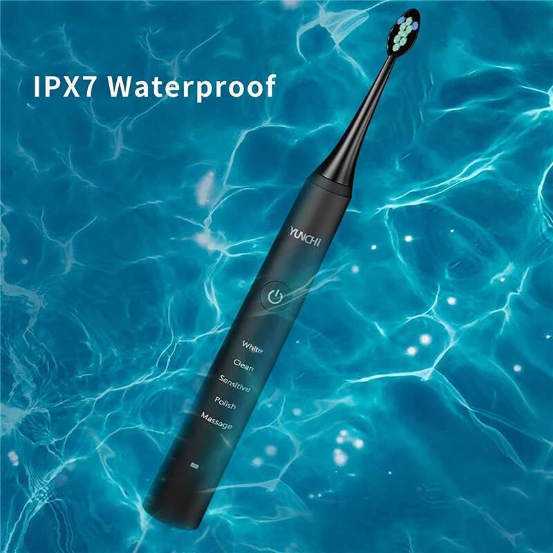 Electric Sonic Toothbrush USB Rechargeable IPX7 Waterproof 5 Modes Smart Timer Soft Bristles Brush Heads For Adult Travel Box