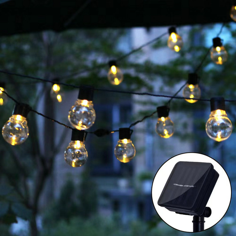 Outdoor light string LED large ball lantern string camping atmosphere light string stall light G50 ball bubble curtain waterproof lantern