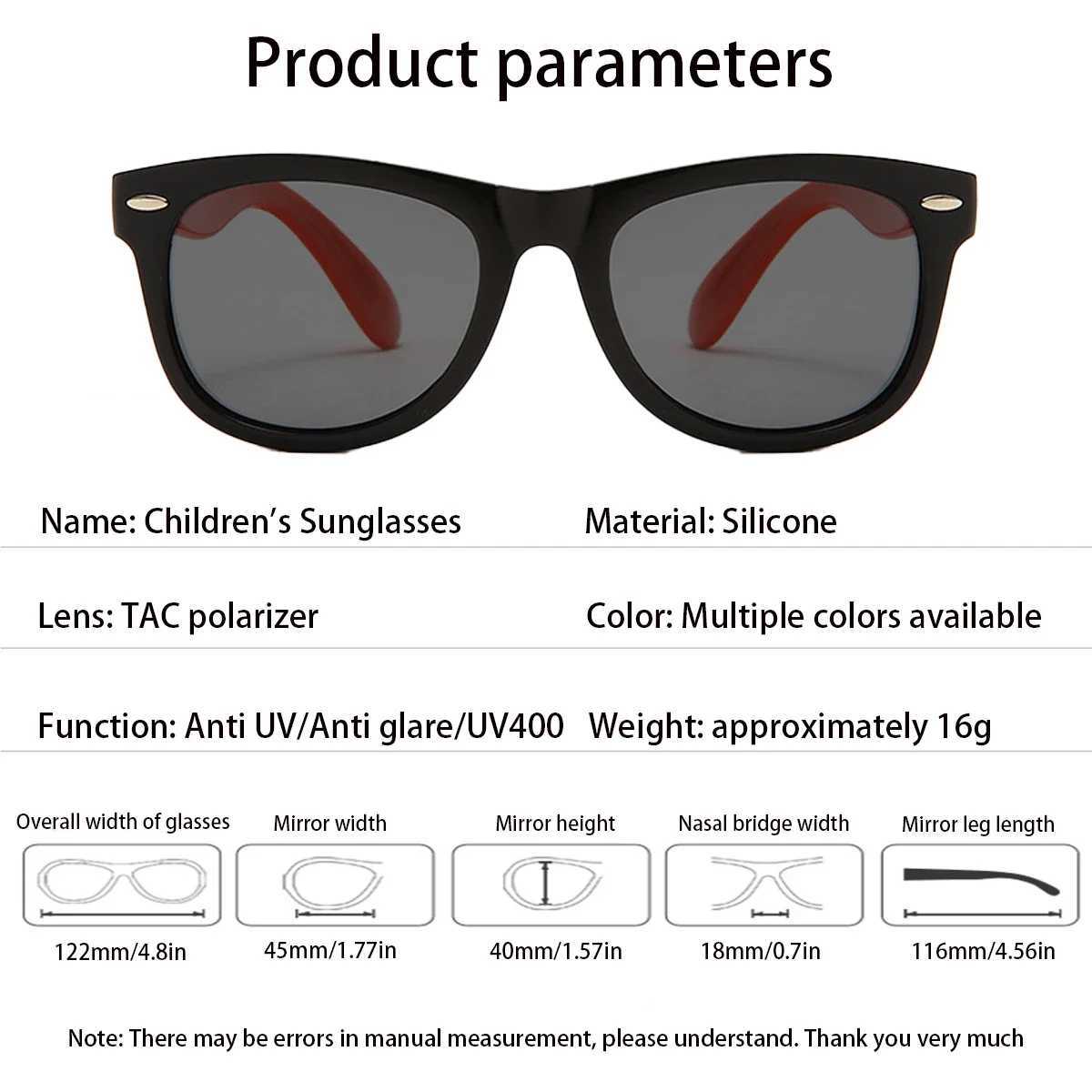 New polarized childrens sunglasses TR90 silicone boys and girls sunglasses childrens outdoor goggles UV400 W250109