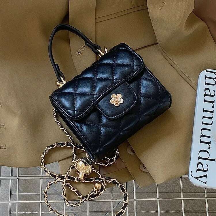 New Fashionable Fragrant Style Mini High Grade Handheld Square Bag Female Small Crowd Gge Crossbody