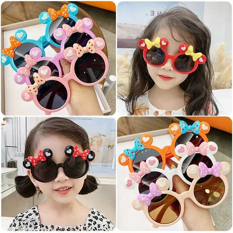 Cute Childrens Sunglasses Bear Frame Girl Childrens Sunglasses Round Street Shot Baby Boy Glasses Cute Shadows W250109
