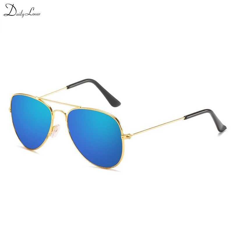 Classic Fashion Sunglasses for Girls/Boys Color Mirrors Childrens Glasses Metal Frame Childrens Outdoor Travel Glasses Cute Oval W250109