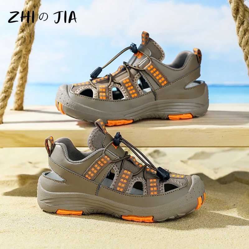 Summer New Childrens Outdoor Beach Sandals Anti slip and Wear resistant Mountain Sandals Fashion Leisure Breathable Sandals W250108