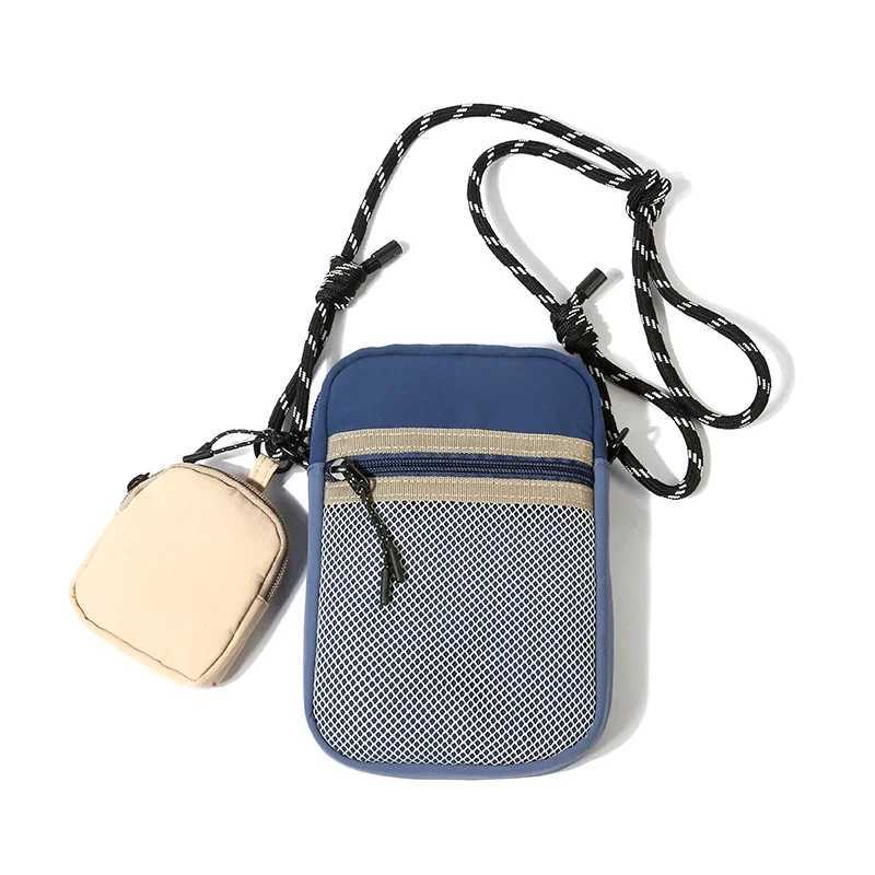 2025 New Product Oxford Textile Zipper Simple Shoulder Bag Trendy Solid Color Casual Vertical Small Square Crossbody BagXJ250108