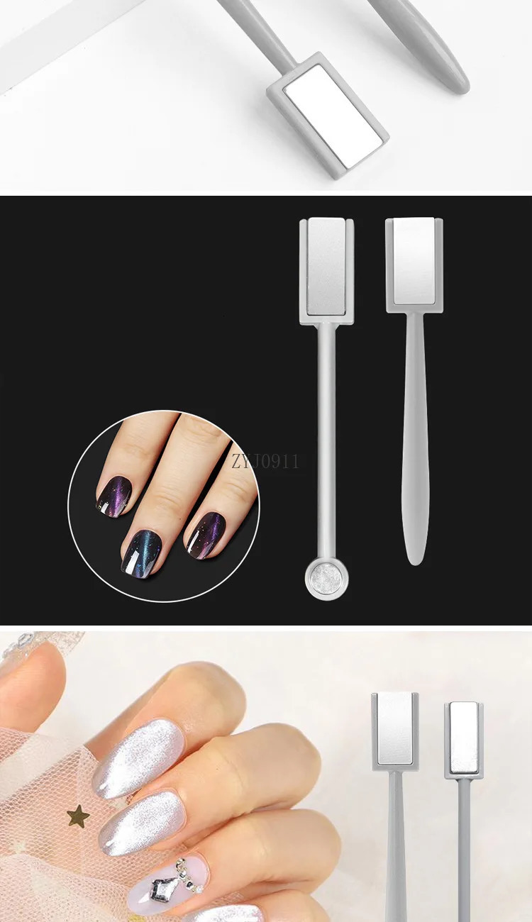 *Nail Magnet - Easy to Use Magnetic Stripe Stick Cats Eye Magnet Suction Pattern Nail Art Tool Set Multifunctional 250107