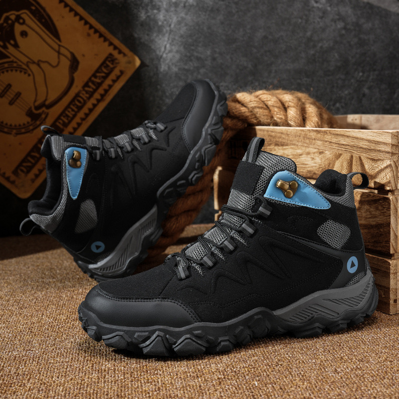 Hiking Men Winter Outdoor Sports Climbing Shoes Non - slip Warm Lace-up Trekking high-top Sneakers