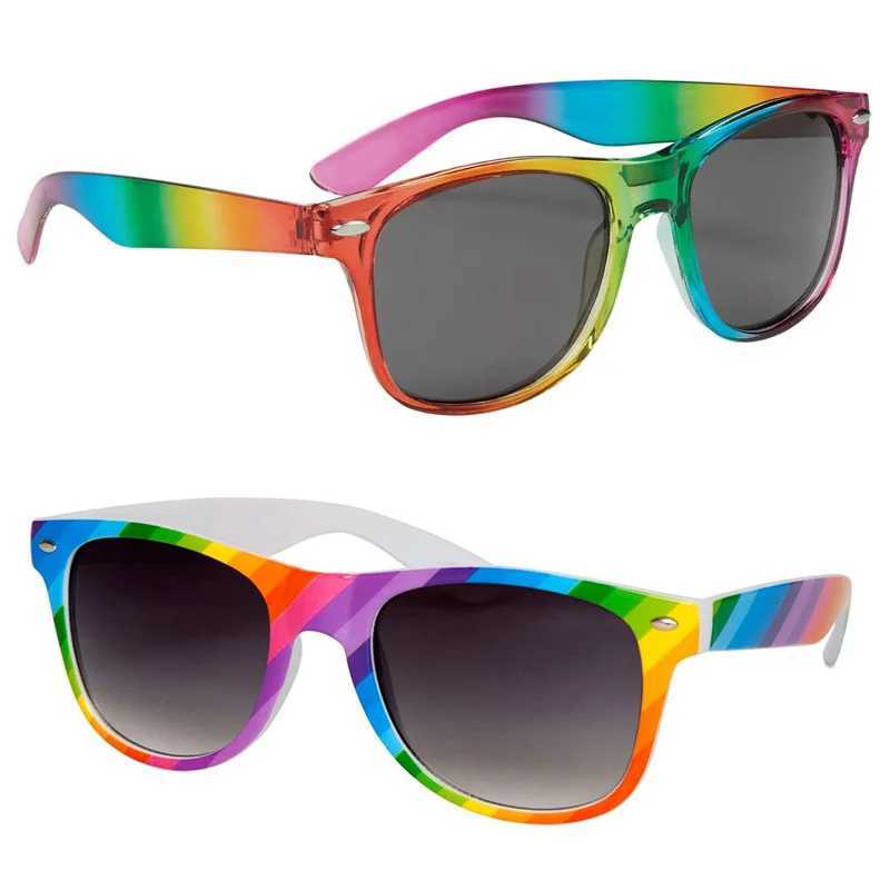 Womens retro driving glasses 90s retro fashion narrow square frame UV400 protective rainbow glasses W250109