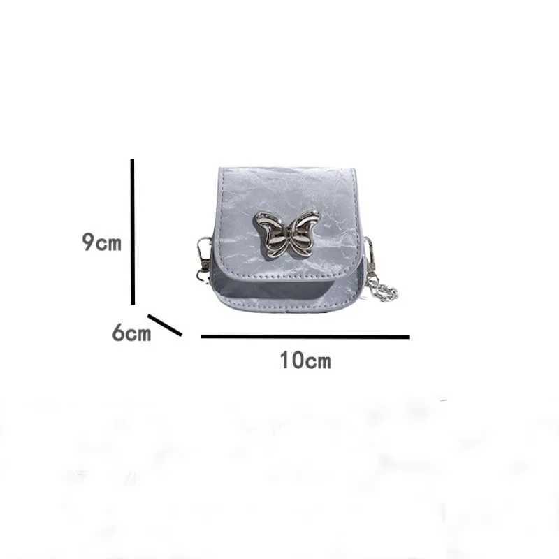 Small Square Bag Butterfly Chain Shoulder Crossbody Bag Mini Lipstick Bag Simple Trendy Saddle Bag Female Exquisite Purse WomenXJ250108