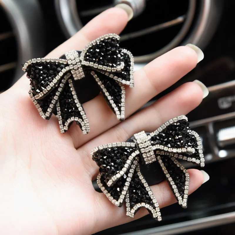 Car Air Freshener 1 set of diamond bow flower air freshener car export aromatherapy clip car perfume solid diffuser decorative clip car accessories H2