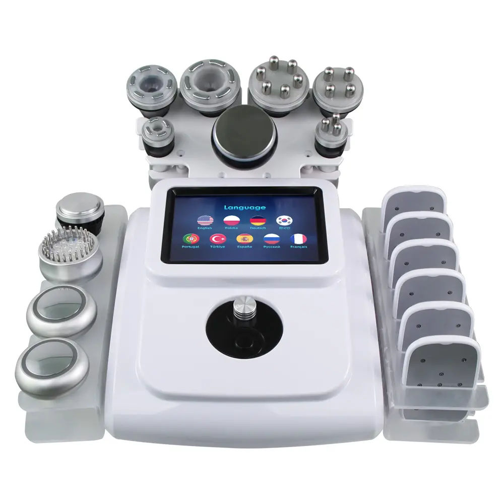 12 in 1 Desktop Body Management Physiotherapy Anti-cellulite Cavitation + Vacuum + EMS + RF + Lipolaser Weight Loss Skin Face Care Anti-aging Body Sli