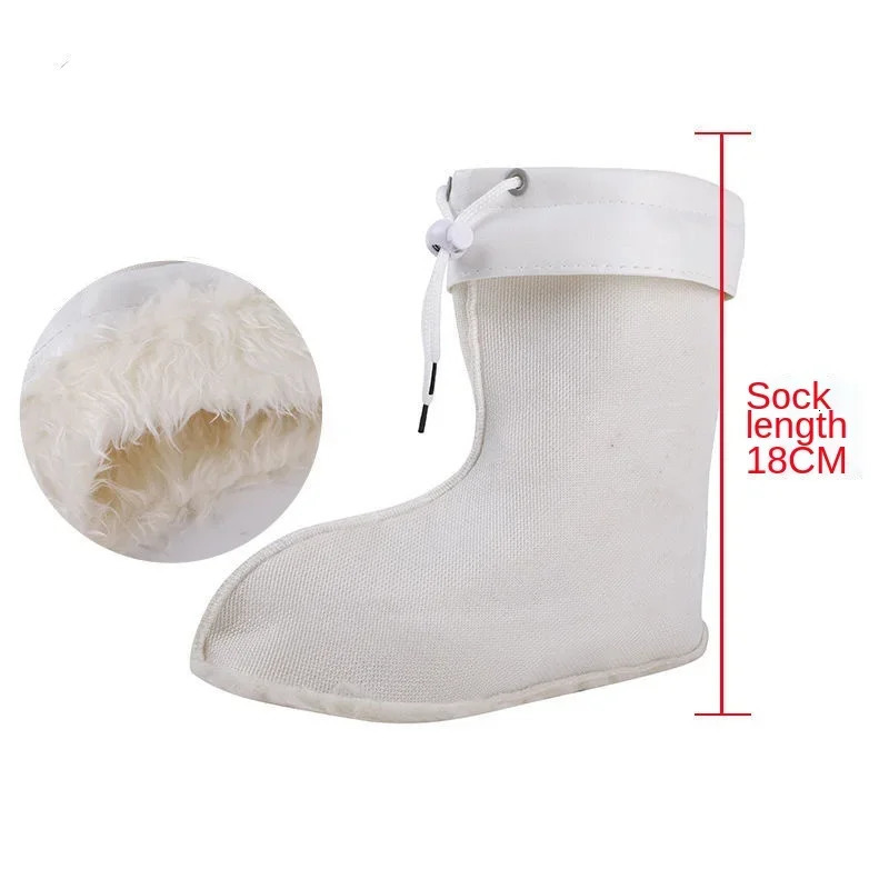 Cold-Proof Mens and Womens Rain Boots Cotton Cover Water Shoe Lining Winter Rain Boots Cotton Lining Fleece Lined 250106