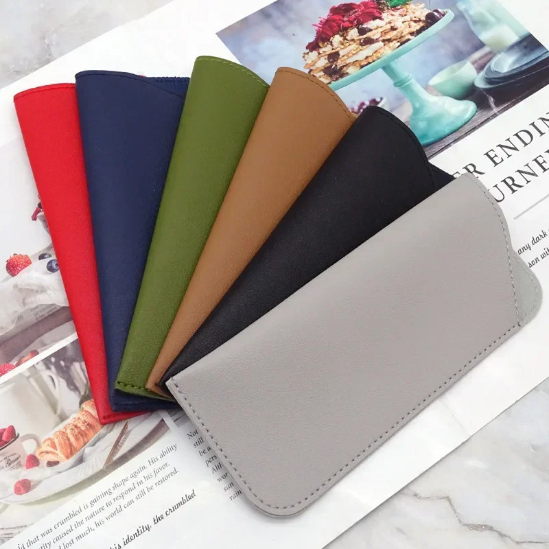 1Pcs PU Leather Glasses Bag Sunglasses Reading Eyeglasses Protective Cover Case Box Pouch Eyewear Protector Accessories 250109