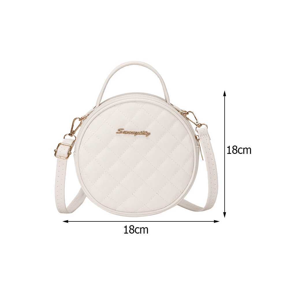Mini Round Ladies Shoulder Crossbody Bags Fi Lattice Pattern PU Leather Women Shoulder Bags Casual Small Messenger HandbagsXJ250108