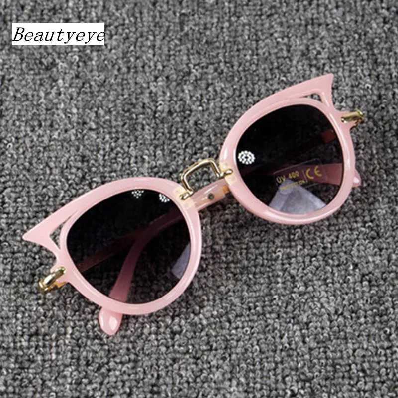 Beaueye 2023 Childrens Sunglasses Girl Brand Cat Eye Childrens Glasses Boys UV400 Lens Baby Sunglasses Cute Glasses Sunshade Glasses W250109