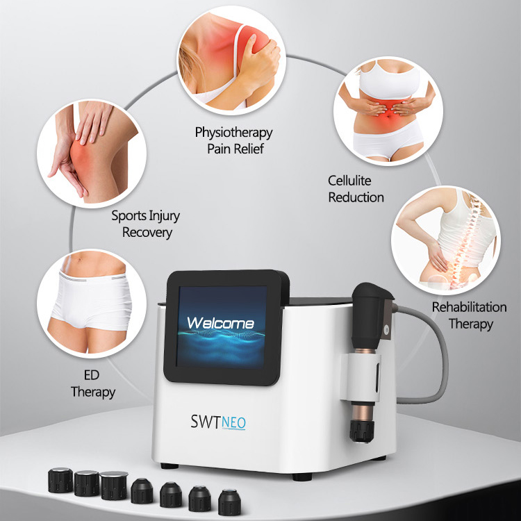 High End Clinic Use Physiotherapy Pain Relief Shockwave Therapy Erectile Dysfunction Treatment Multi-heads ESWT Massage Machine Injury Recovery for At