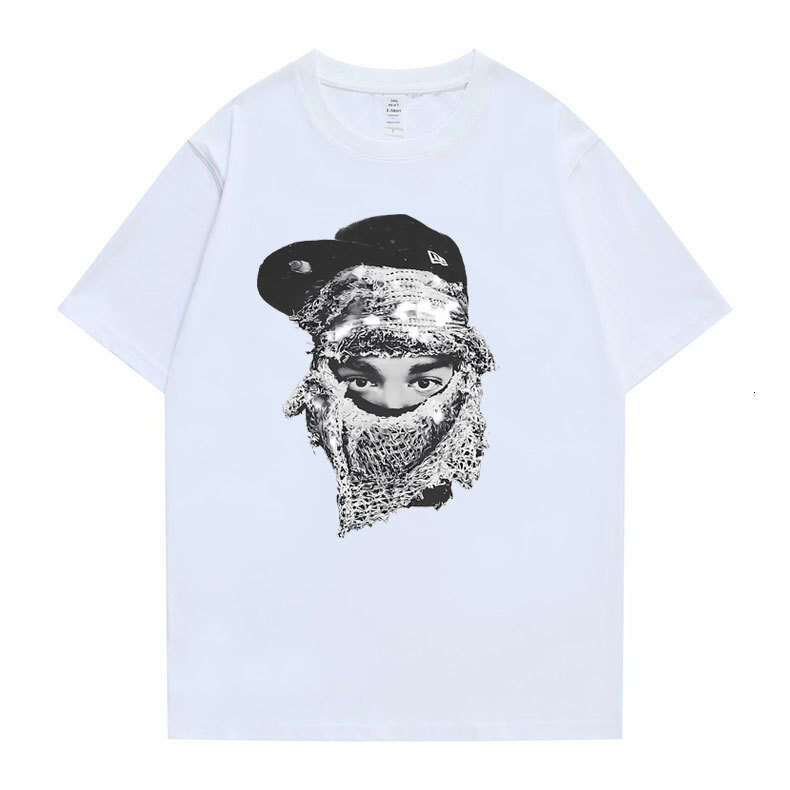 Rapper Yeat Face Graphic Print T-shirt Summer Men Hip Hop Ca