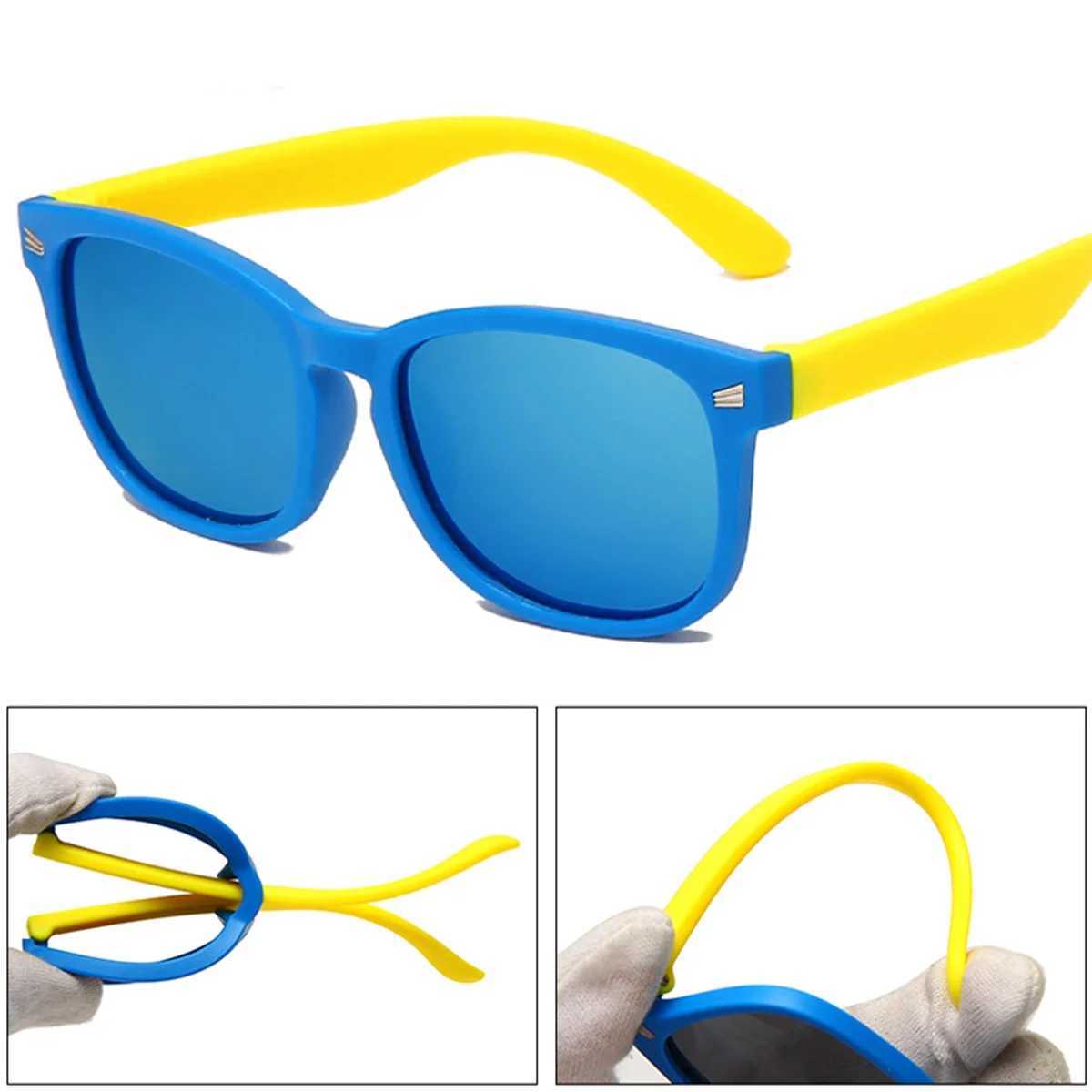 New polarized childrens sunglasses TR90 silicone boys and girls sunglasses childrens outdoor goggles UV400 W250109