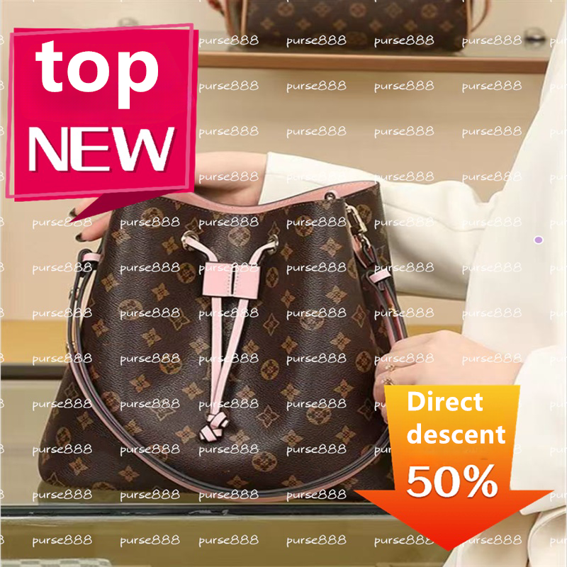 high quality NEONOE MM bucket bags Luxury wallet purses crossbody designer bag woman handbag shoulder bags designers women luxurys handbags M44020 Dhgate Bags