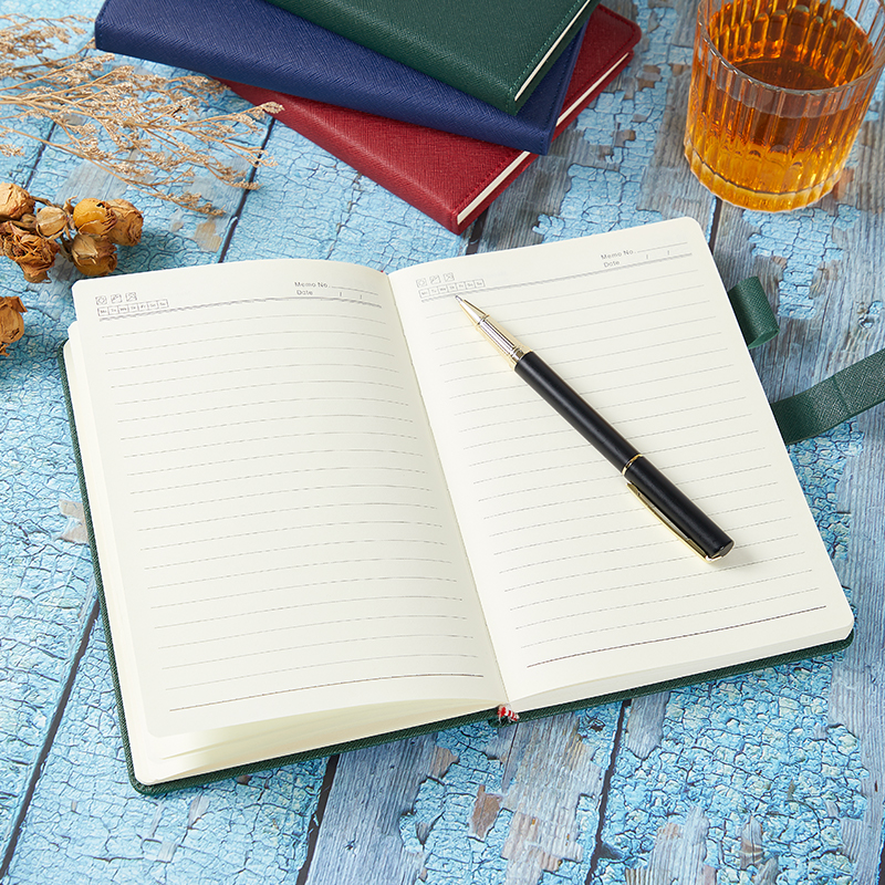 Elegant Crosshatch Texture A5 Size Notepad for Workplace Use