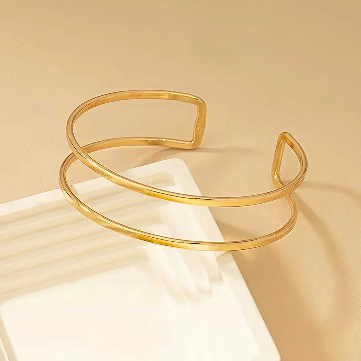 1 Simple Elegant Versatile Retro Fashion Double Line Armband BraceletXJ250109