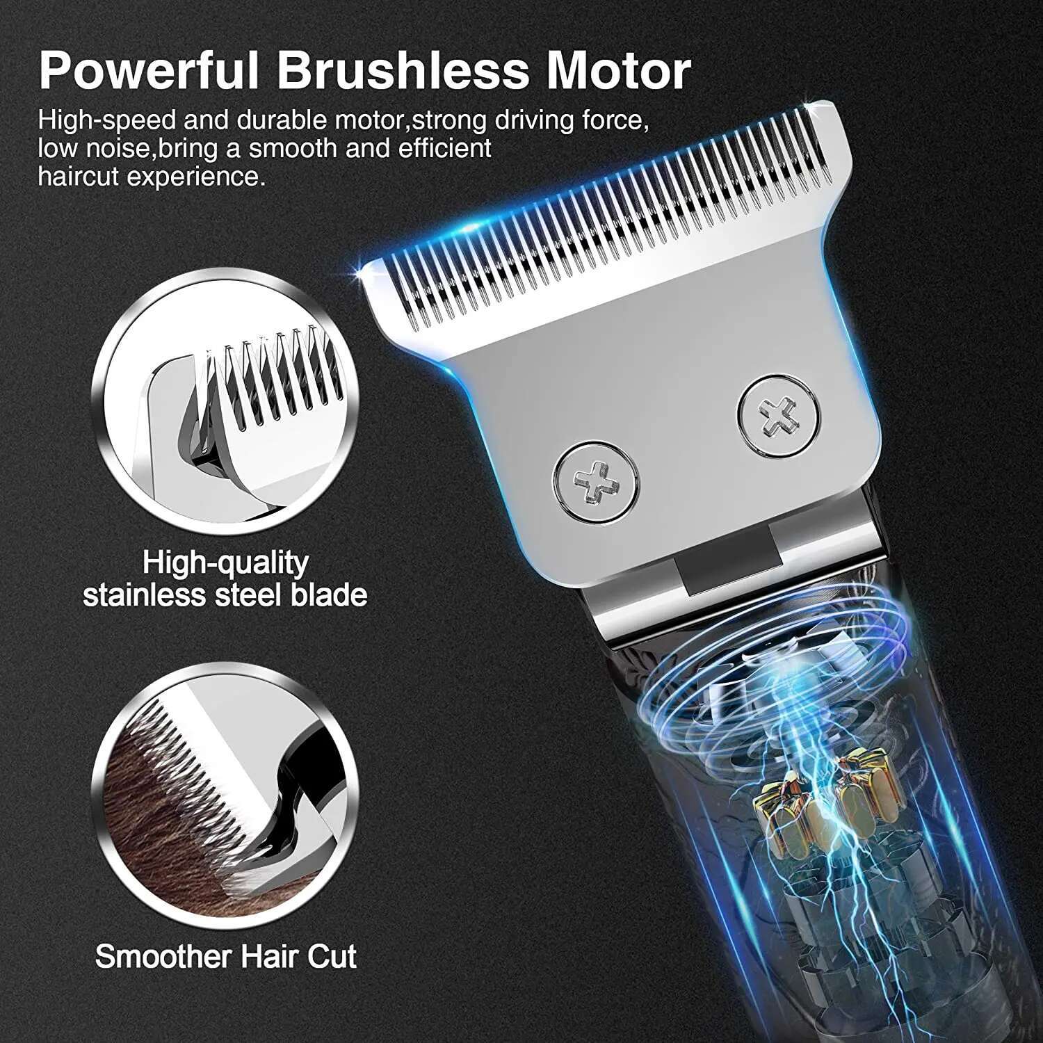 USB Rechargeable T9 Baldheaded Clipper LCD Electric Cordless Shaver Trimmer 0mm Men Barber Hair Cutting hin