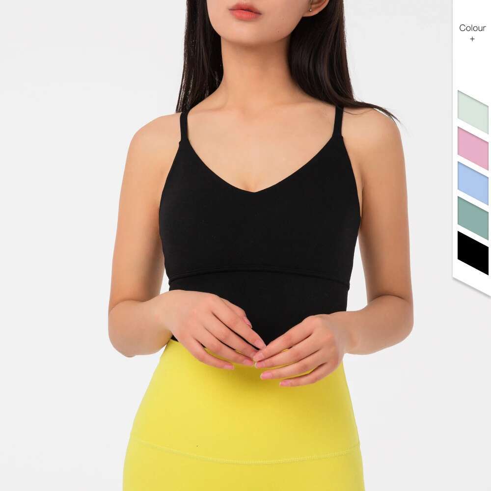 Vnazvnasi Push-Up Yoga Vest Sexy Backless Running Tops Quick Dry Anti-Friction Gym Bra V-Neck Padded Female Fiess Tops