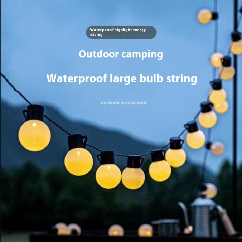 Outdoor light string LED large ball lantern string camping atmosphere light string stall light G50 ball bubble curtain waterproof lantern